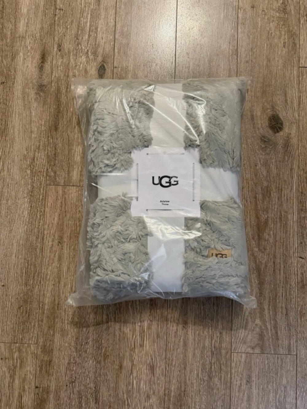 UGG Adalee Faux Fur Throw Blanket 50" x 70" Seal Gray NEW Unopened